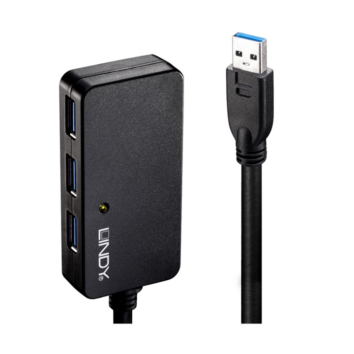 Lindy 4 Port USB 3.0 Hub 10 m